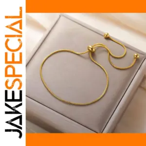Minimalist Gold and Steel Snake Chain Bracelet