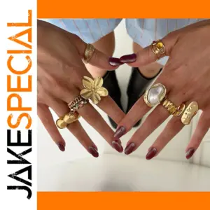 Stainless Steel Geometric Pearl Ring for Women