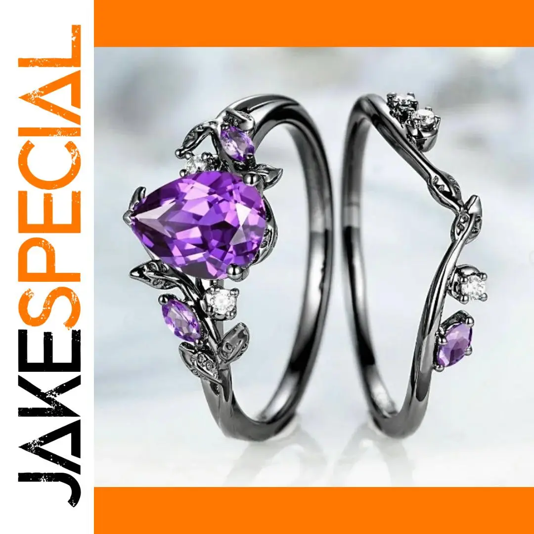 Elegant Zircon Bridal Ring Set in Silver or Gold 1 Elegant Zircon Bridal Ring Set in Silver or Gold