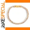 Elegant Gold-Tone Stainless Steel Zirconia Bracelet