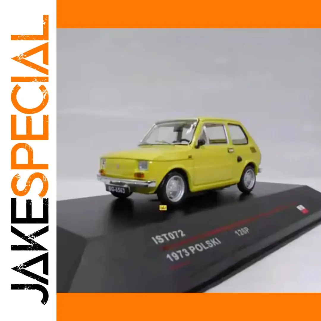 1973 Fiat 126P Diecast Model in Yellow 1 1973 Fiat 126P Diecast Model in Yellow