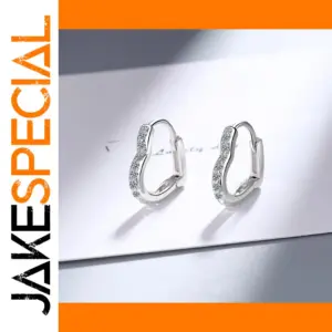 Elegant Silver Heart Earrings for Women