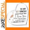 Heart-Shaped Acrylic Keepsake for Uncle