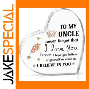 Heart-Shaped Acrylic Keepsake for Uncle