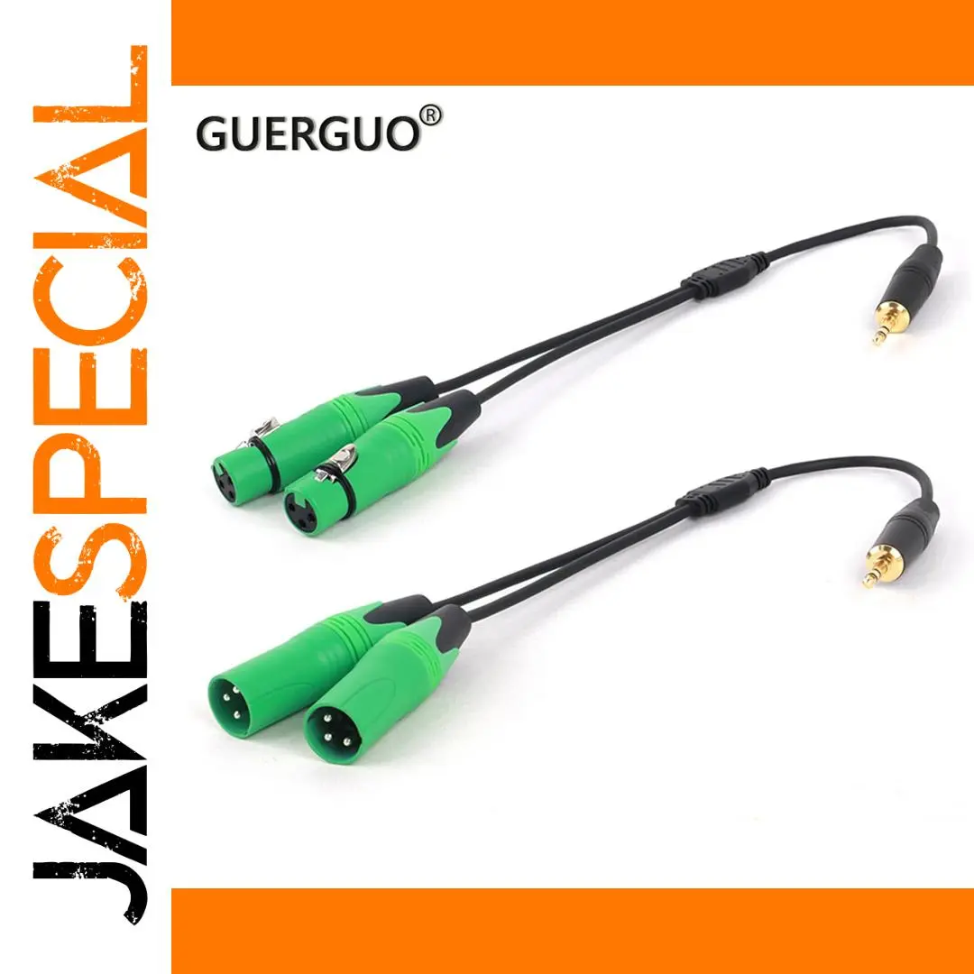 Professional 3.5mm TRS to Dual XLR Audio Splitter Cable 1 Professional 3.5mm TRS to Dual XLR Audio Splitter Cable