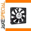 80mm x 80mm x 15mm Black Computer Cooling Fan