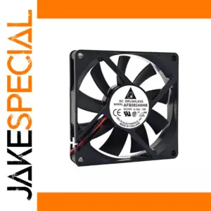 80mm x 80mm x 15mm Black Computer Cooling Fan