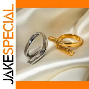 Unisex Double-Layer Geometric Ring J030063