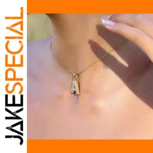 Elegant Gold Stainless Steel Letter A Necklace