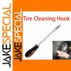 Durable Orange Tire Cleaning Hook for Vehicles