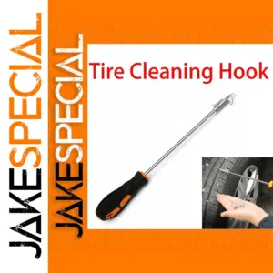 Durable Orange Tire Cleaning Hook for Vehicles