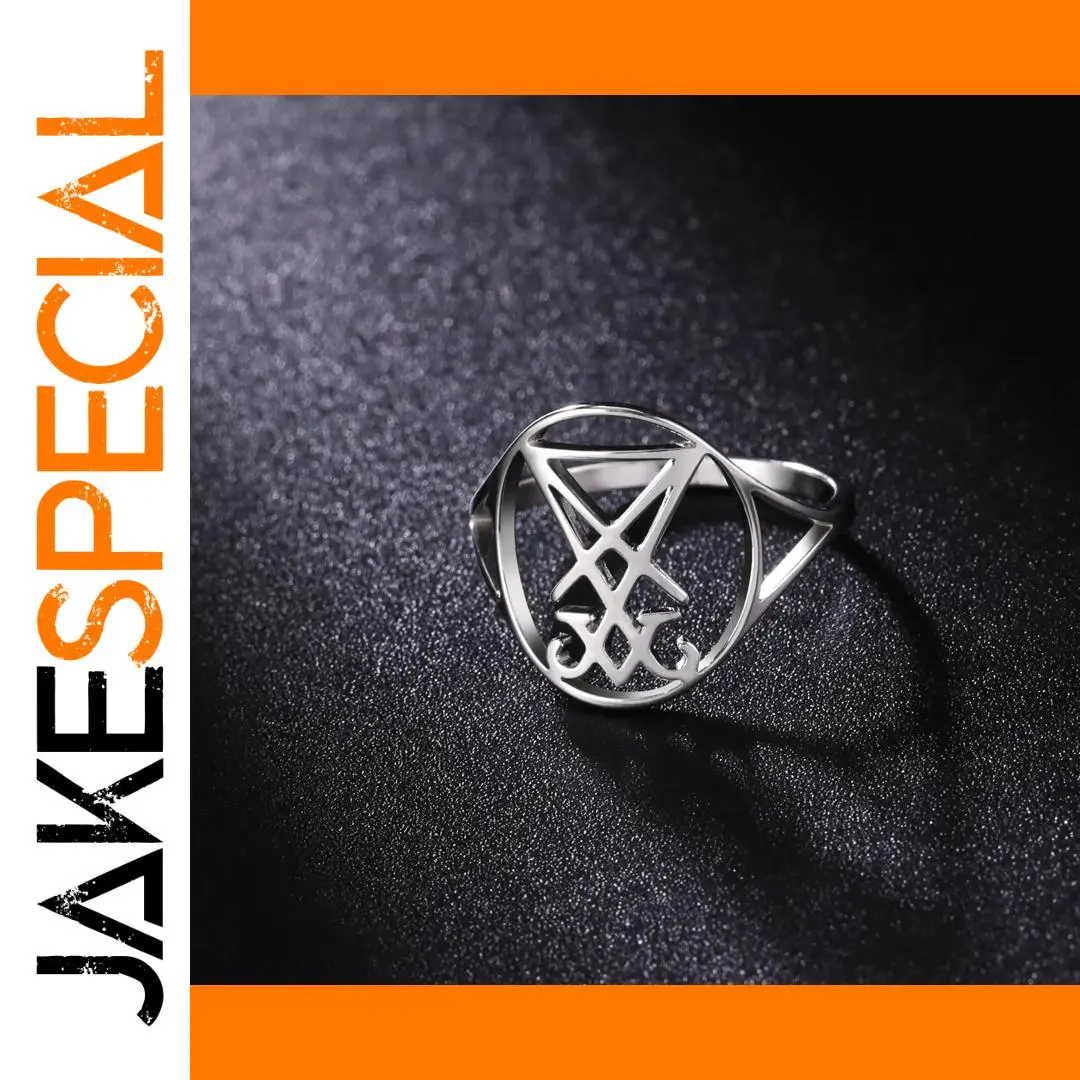 Lucifer Sigil Stainless Steel Ring for Men & Women 1 Lucifer Sigil Stainless Steel Ring for Men & Women