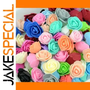 Vibrant Multi-Color Foam Rose Heads Set