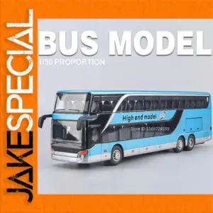 Blue 1:30 Scale Model Bus for Collectors