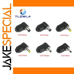 90-Degree DC Power Plug for Electronics