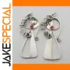 Vintage Silver Artistic Face Dangle Earrings