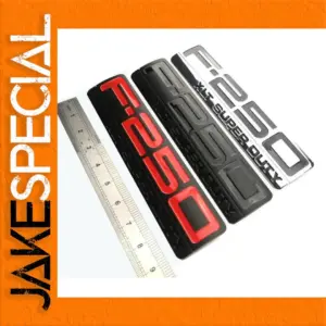 F-250 XLT Super Duty Badge in Chrome and Black