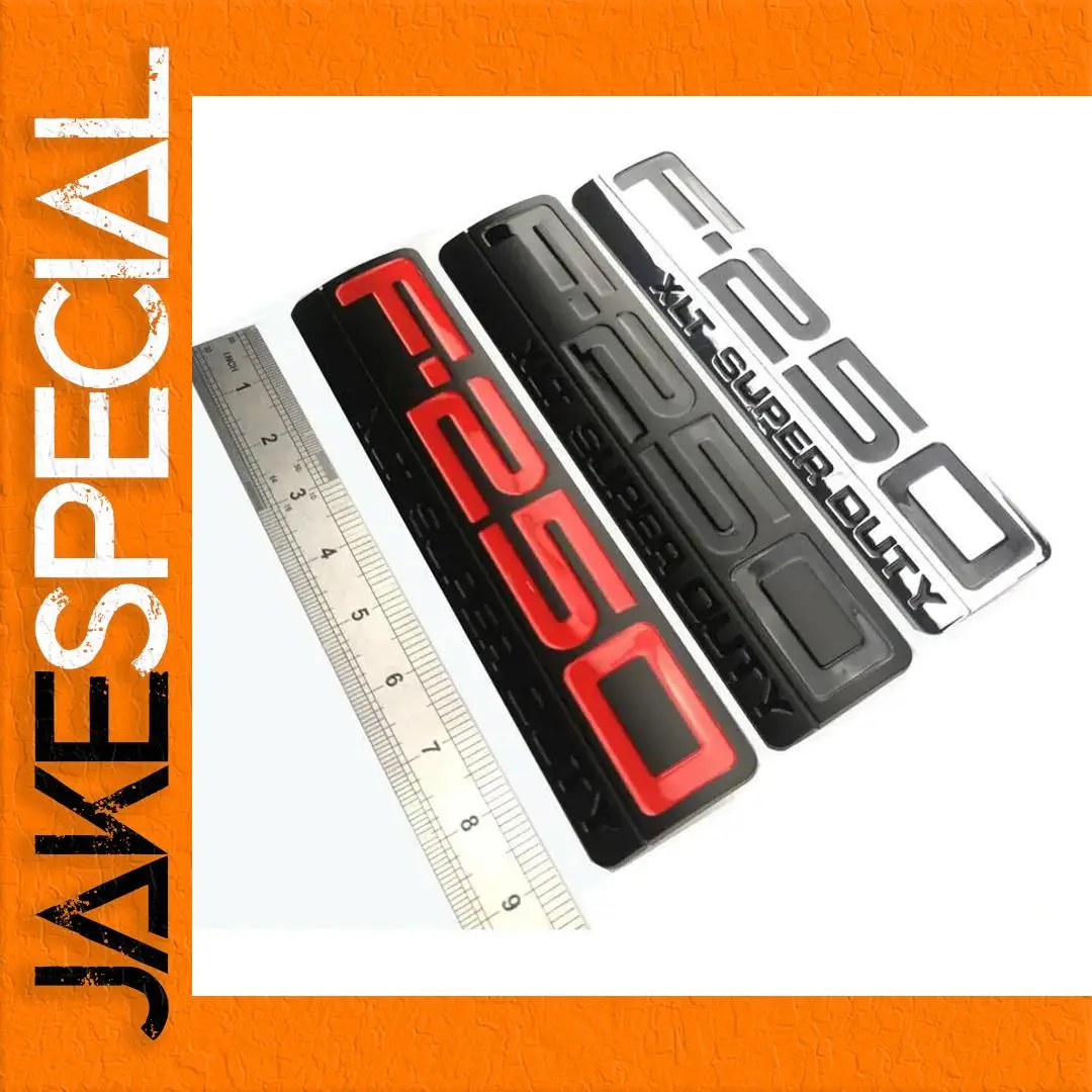 F-250 XLT Super Duty Badge in Chrome and Black 1 F-250 XLT Super Duty Badge in Chrome and Black
