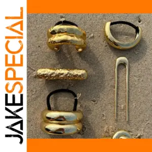 Stainless Steel Gold Hammered Arch Hairpin