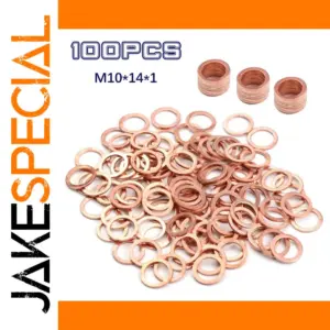 Copper Sealing Washer 10x14x1mm, Pack of 10-100