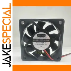 60mm x 60mm x 15mm Black Cooling Fan for Electronics