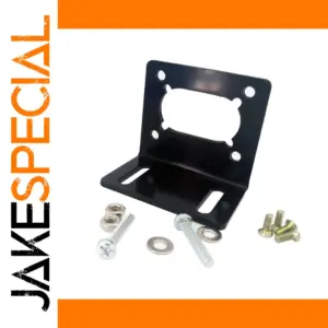Black Steel L-Shaped Motor Bracket for JGY370