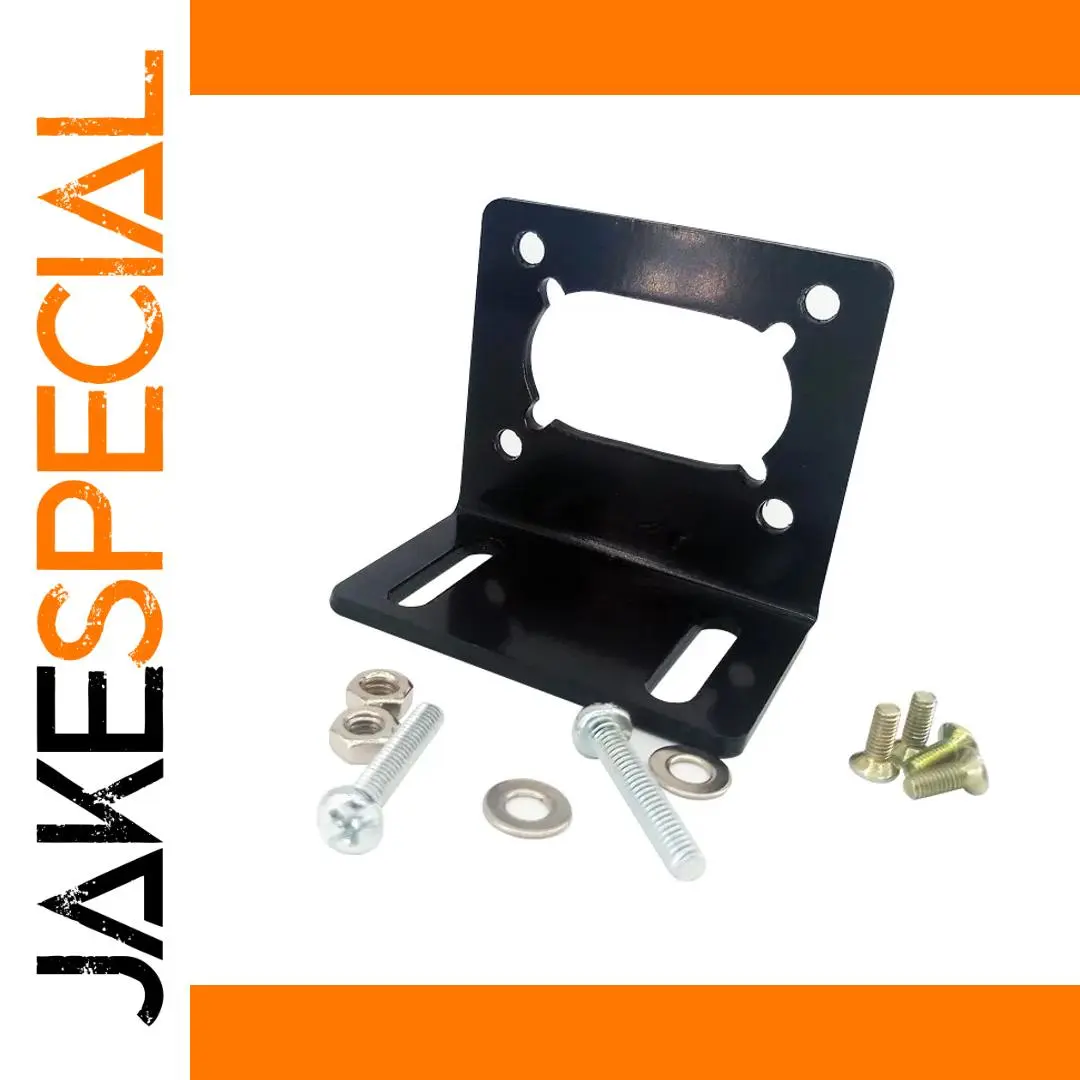 Black Steel L-Shaped Motor Bracket for JGY370 1 Black Steel L-Shaped Motor Bracket for JGY370