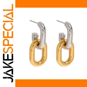 Stainless Steel Oval Earrings Model JDE2410009-PS