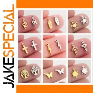 Stainless Steel Charm Set with Motifs