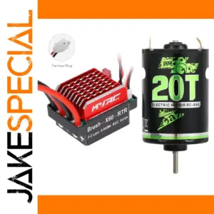 60A Brushed ESC and Motor Combo for RC Vehicles