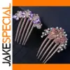 Vintage Crystal Flower Hair Clip for Women