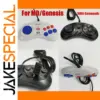 Sega MegaDrive White & Black Wired Gamepad