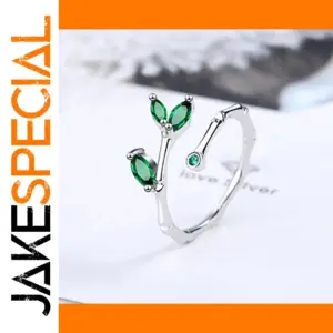 Nature-Inspired Silver Adjustable Ring for Women