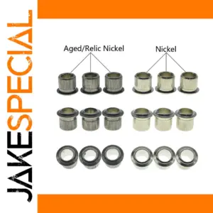 Vintage Brass Guitar Tuner Bushings Set