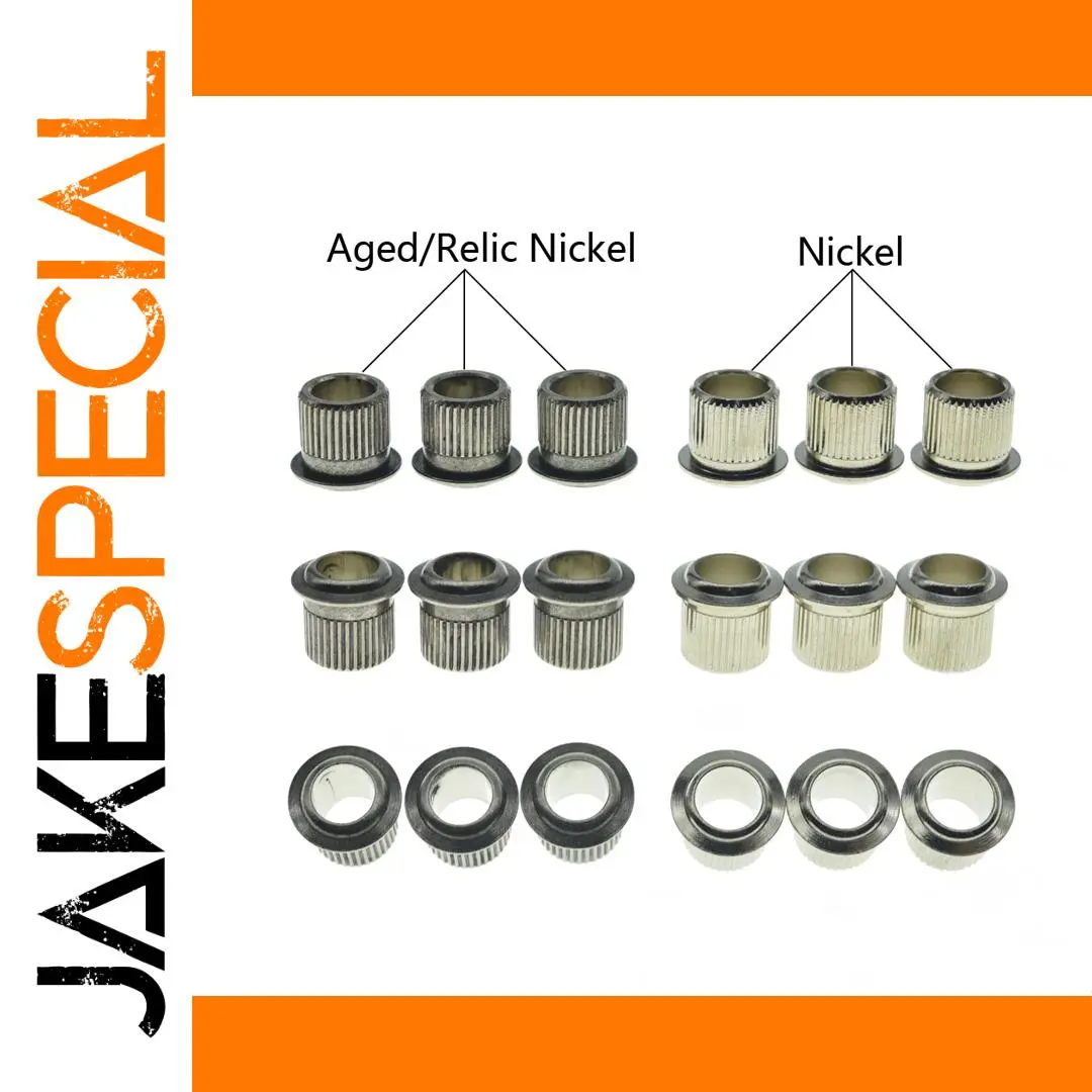 Vintage Brass Guitar Tuner Bushings Set 1 Vintage Brass Guitar Tuner Bushings Set