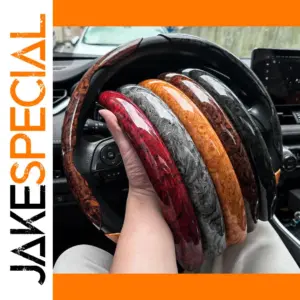 15-Inch Carbon Fiber Look Steering Wheel Cover