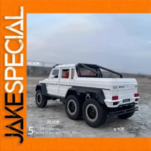 White Mercedes Benz AMG G63 6X6 Diecast Model