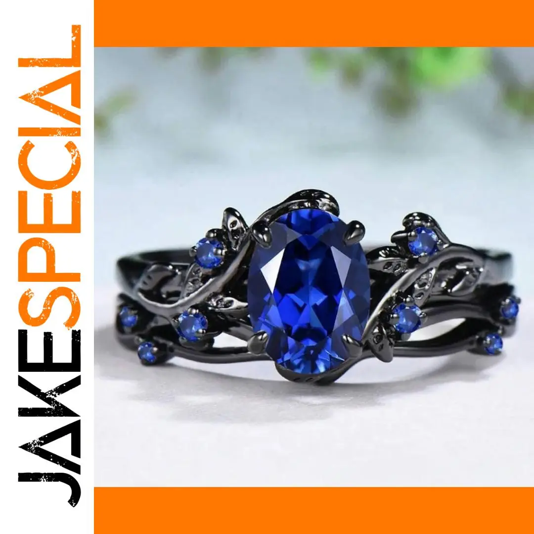 Blue Floral Zircon Women's Ring 1 Blue Floral Zircon Women's Ring