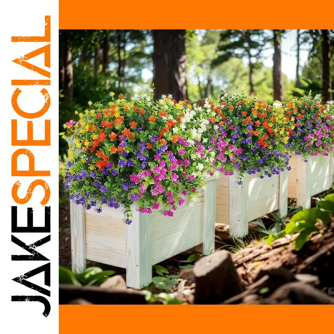 Vibrant Outdoor Artificial Flower Bundle 35cm 1 Vibrant Outdoor Artificial Flower Bundle 35cm