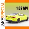 Vibrant Yellow-Green BMW M4 Diecast Model