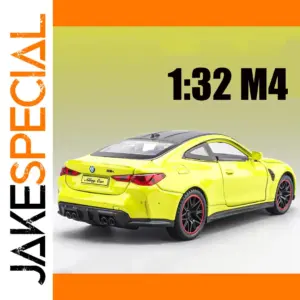 Vibrant Yellow-Green BMW M4 Diecast Model