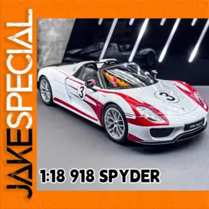 White Porsche 918 Spyder Diecast Model 26cm
