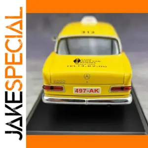 Vintage Yellow Mercedes-Benz 200D Taxi Model 11cm