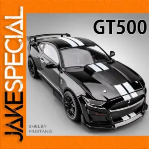 1:18 Shelby GT500 Diecast Model Black with Stripes