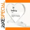 Heart-Shaped Acrylic Desk Plaque with Butterfly Design