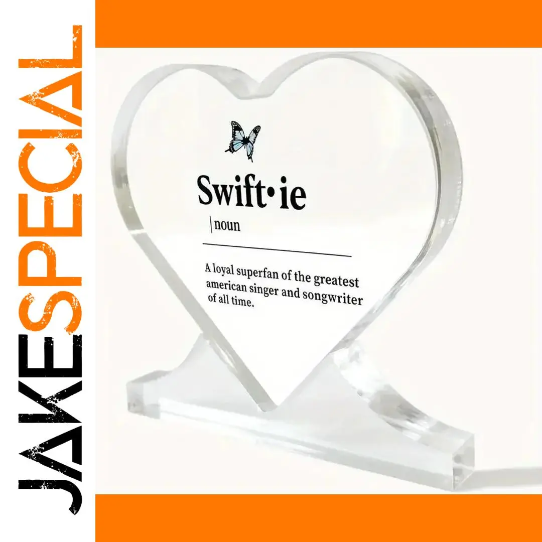 Heart-Shaped Acrylic Desk Plaque with Butterfly Design 1 Heart-Shaped Acrylic Desk Plaque with Butterfly Design