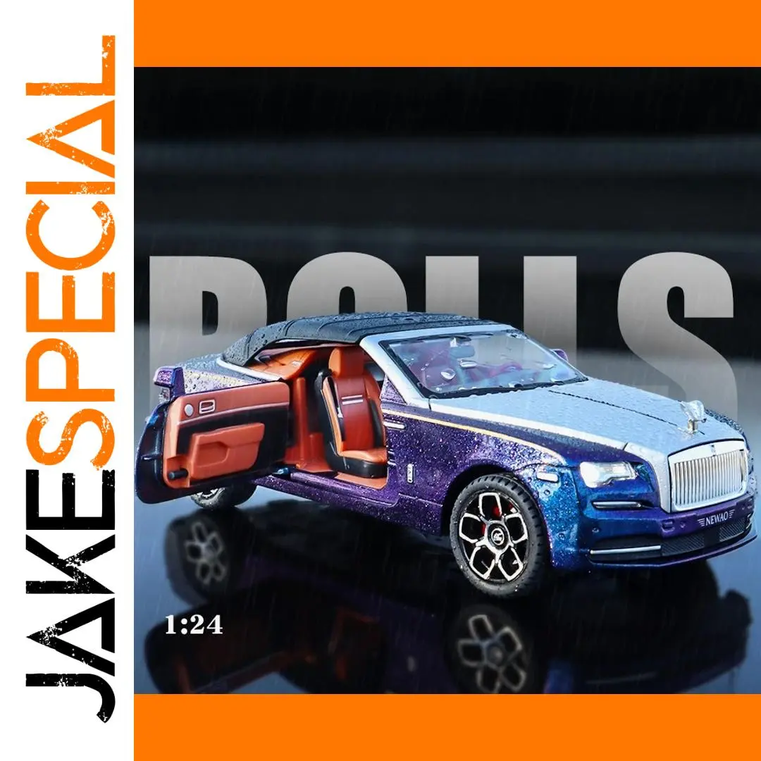 Purple Rolls-Royce Dawn 1:24 Diecast Model 1 Purple Rolls-Royce Dawn 1:24 Diecast Model