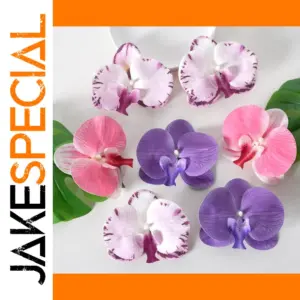 Artificial Phalaenopsis Orchid Flower Heads Set