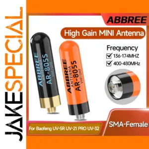 ABBREE AR-805S Compact 136-470 MHz Radio Antenna