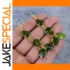 Elegant Green Stone Drop Earrings for Women